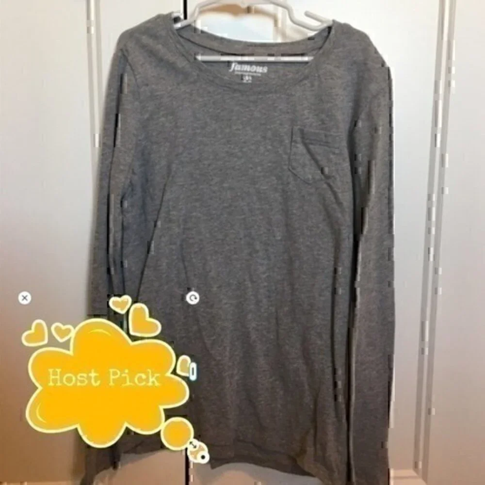 Old Navy Girls size large 10/12 gray  pocket top
